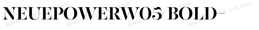 NeuePowerW05 Bold字体转换